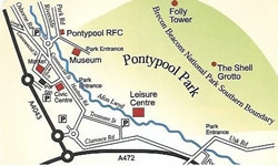 map of Pontypool